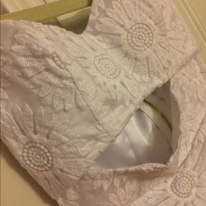 Bebe Daisy Embroidered Cut Out Dress